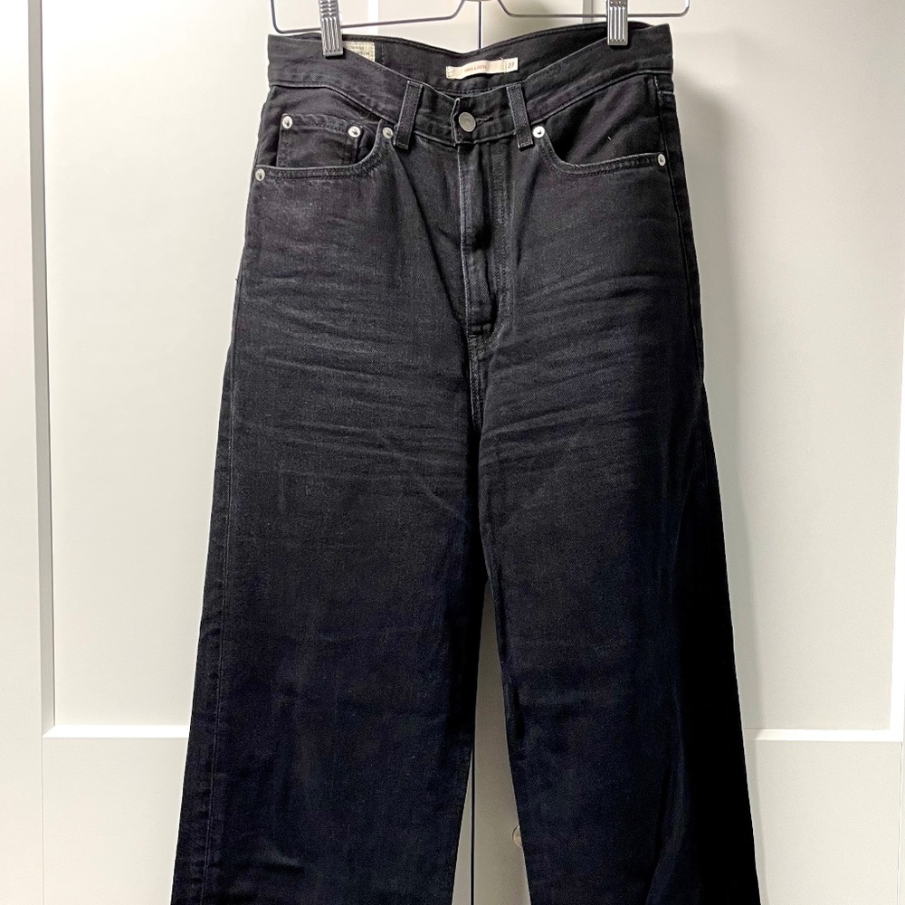 Levi's High Rise Wide Loose Jeans, 29, black